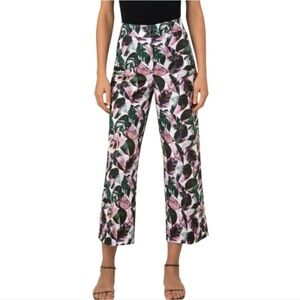 Akris Punto Tropical Leaf Print Pants size 10